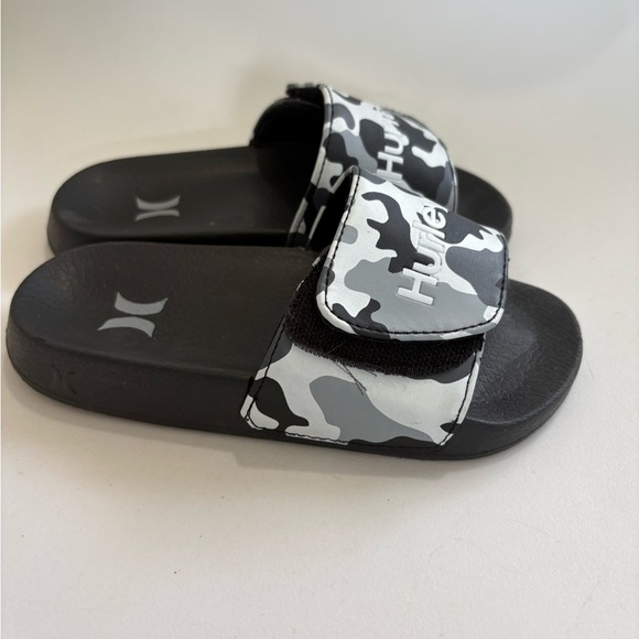 Hurley little boy size 12 Velcro camo sandal slides NAIA-V sport - Picture 2 of 8